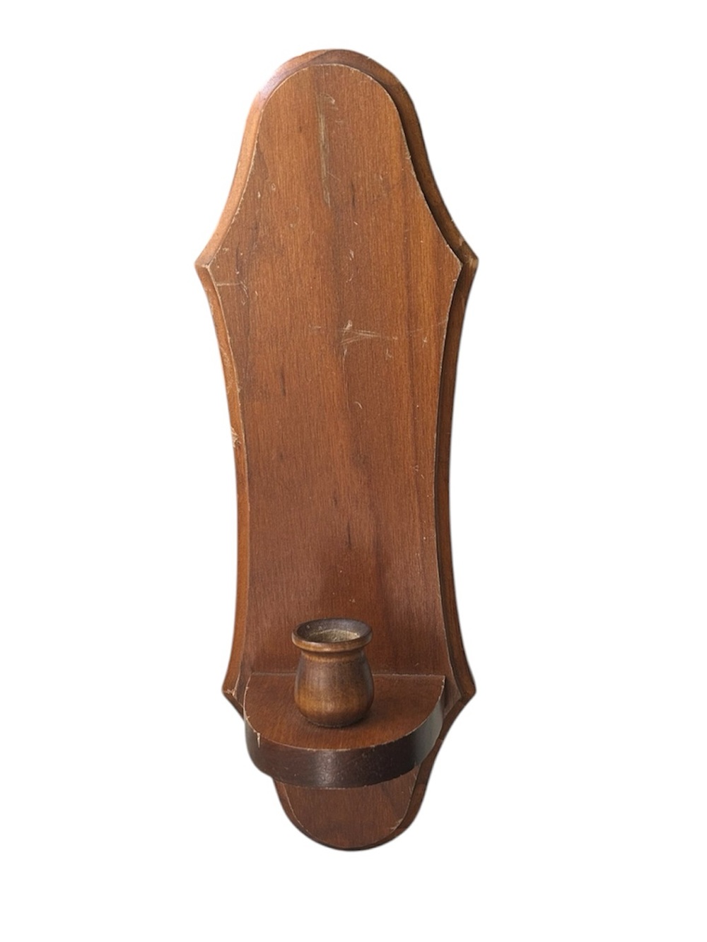 Wood Wall Mounted Candle Sconce